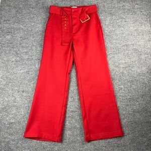 Show Me Your Mumu Pants Womens Small DJ Cropped High Waisted Belted Work Chic